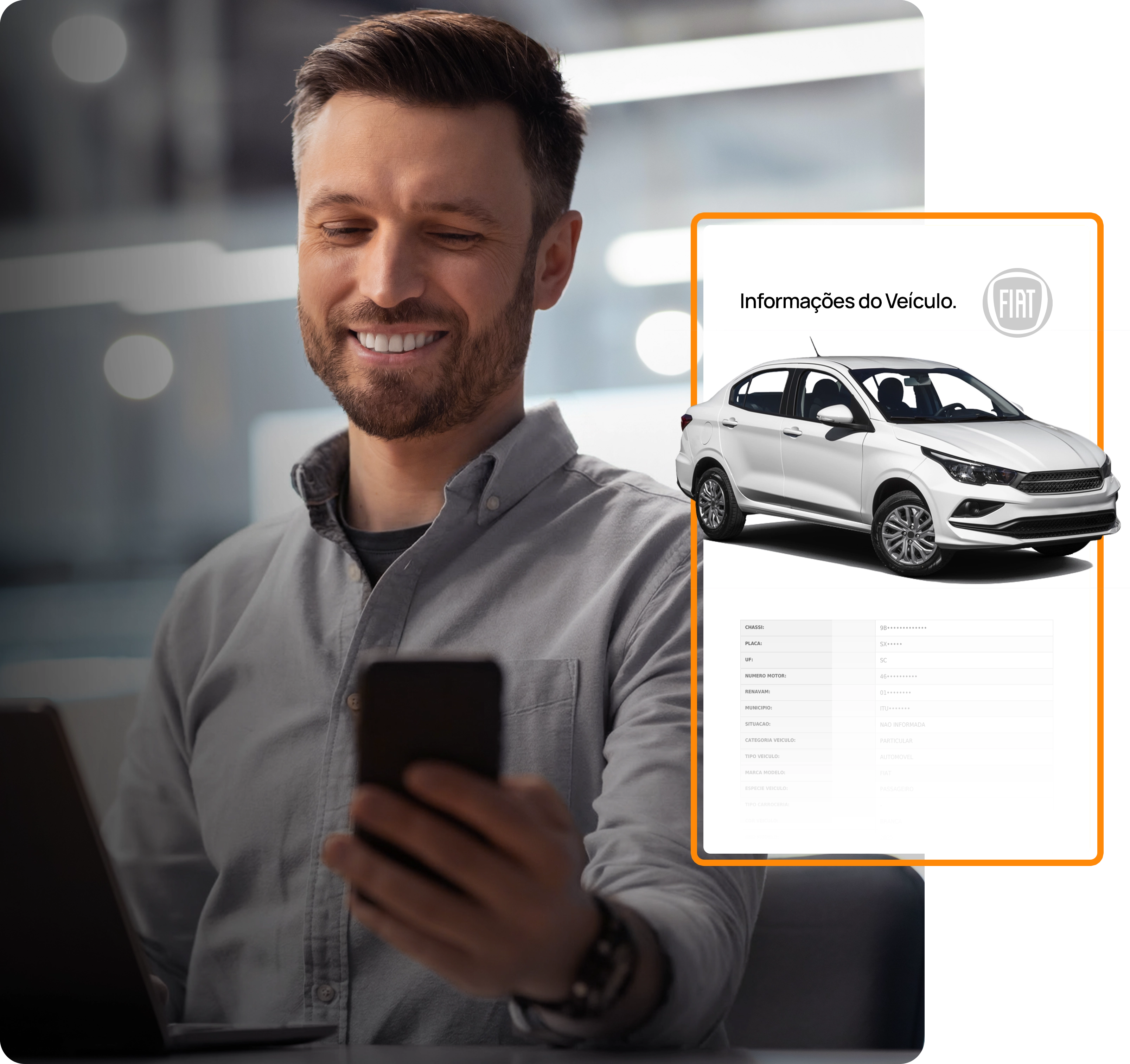 Homem utilizando smartphone